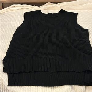 Amazon Women's Classic Black V-Neck Sweater Vest